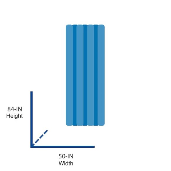 Origin 21 Navy Geometric Light Filtering Back Tab (4 Panels) 50 x 84" (3728167) - Picture 4 of 6